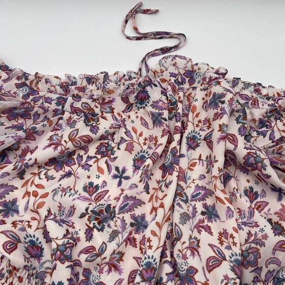 1.State Women's XL Smocked Waist Floral Halter Maxi Dress NEW *Flaw - READ* - Picture 6 of 15